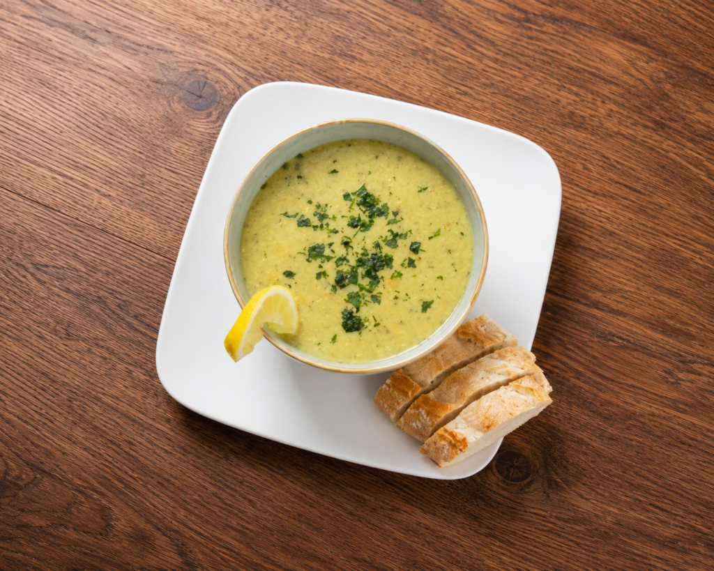 Gerstensuppen mit Hähnchen